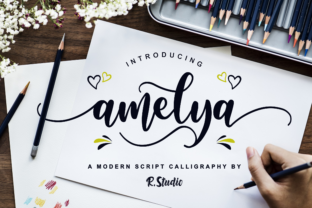 Amelya: A Delicate Script Font for Handmade Crafters and Product Creators