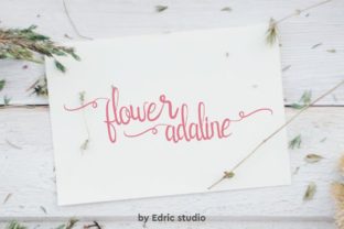 Flower Adaline: A Script Handwritten Font for Creative Crafters and Product Makers
