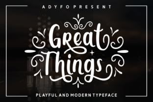 Great Things: A Script Handwritten Font for Editorial Design