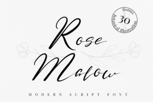 Rose Malow: A Script Handwritten Font for Creative Product Design